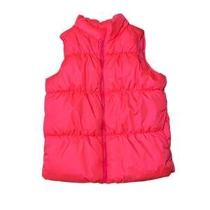 Old Navy puffer y2k vest bright pink neon barbie core kids size XL 14